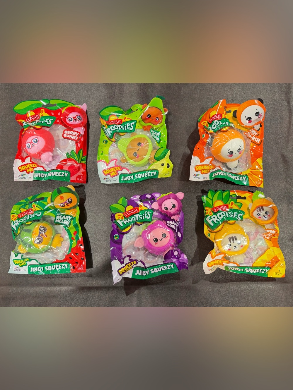 Funsie Frootsies Juicy Squeezy Squishy Toy - set of 6